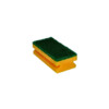 Synthetische schuurspons geel- handvorm - schuur groen 14x7x4 4 cm per 10