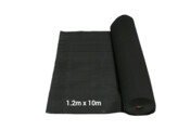 ribloper zwart brede rib 10x1.20m  6mm dik