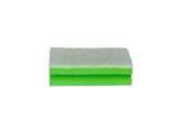 Non-scratch green professionnal sponge  polyester    white fibre soft  140 x 70