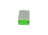 Synthetische schuurspons groen- handvorm - schuur wit zacht 14x7x4 4cm per 10