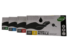 handsch. nitril zwart poedervrij/100 L 4.5g