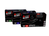 GLOVES NITRIL SUPER BLACK PWF/100 XL